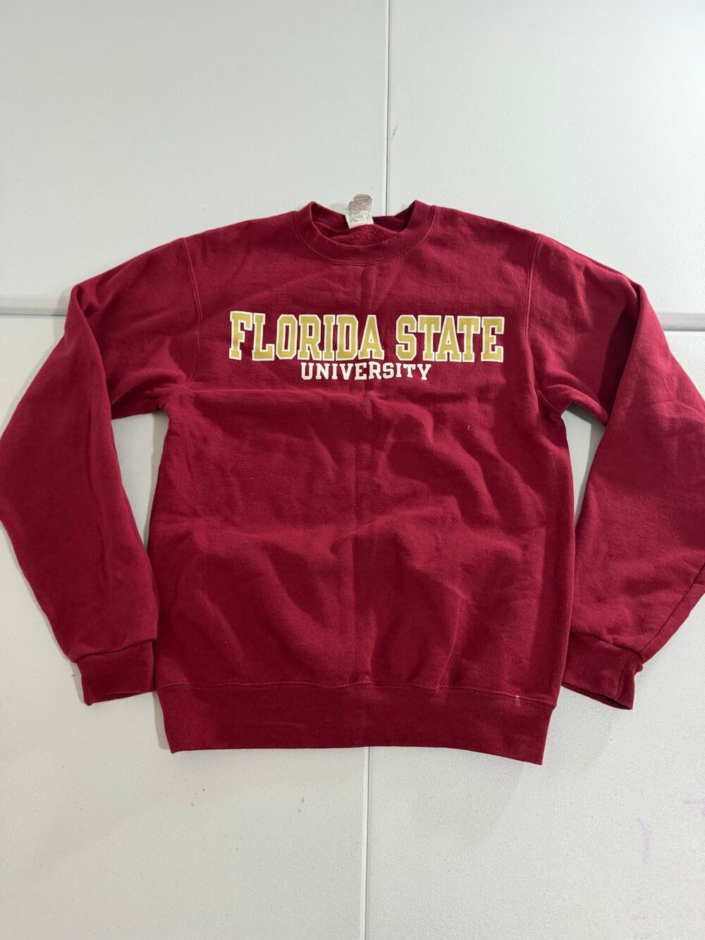 Florida State University Champion Sweatshirt Womens Small Maroon Crewneck